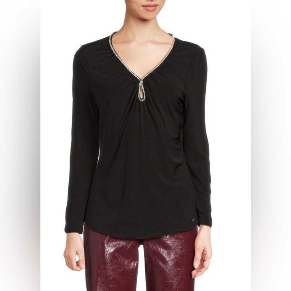 Badgley Mischka Embellished Top